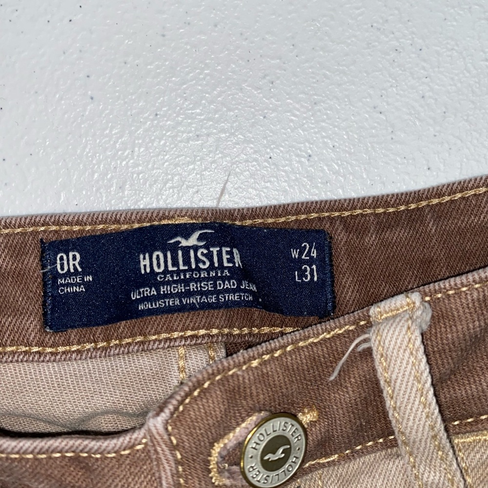 Hollister Women’s Ultra High Rise Dad Patchwork Pants | Size W24 x L31 - Picture 5 of 11